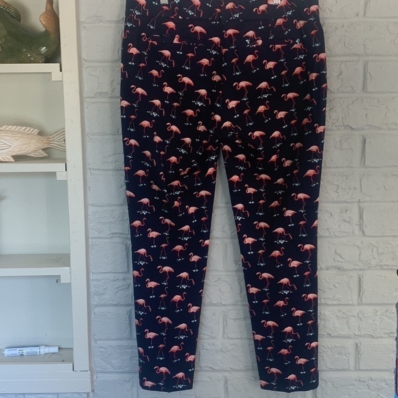 NEW York and Company Chino Style Pink Flamingo Pants Ankle Length Size 12 - Picture 4 of 6